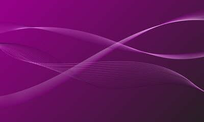 purple lines wave curve wtih smooth gradient abstract background