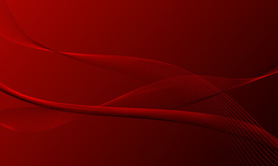 red business lines wave curves with gradient abstract background