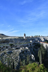 Fototapeta na wymiar Panoramic view of Gravina, a small town in Puglia in Italy.