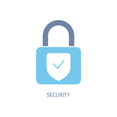 security concept line icon. Simple element illustration. security concept outline symbol design.