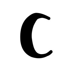 Hand draw faux lettering alphabet 