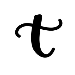 Hand draw faux lettering alphabet 