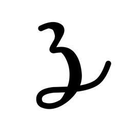 Hand draw faux lettering alphabet 