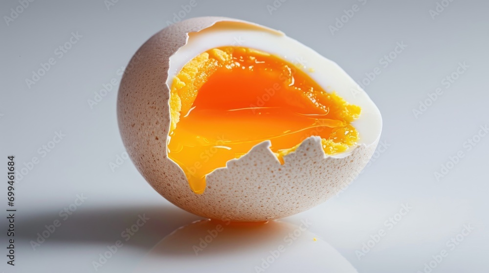 Poster An egg with a yolk inside. Suitable for food-related projects and cooking illustrations