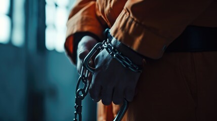 A close-up image of a person holding a chain. This versatile image can be used to represent concepts such as strength, control, bondage, or unity