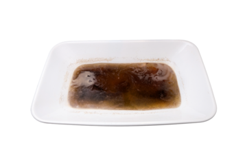 Blockage on the modern home white bathroom sink, isolated on a white background