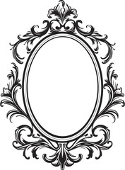 Vintage Mirror Minimal Line Art Simple illustration