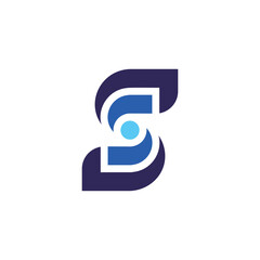 Unified and synergistic letter S logo