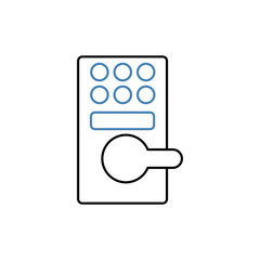 digital lock concept line icon. Simple element illustration. digital lock concept outline symbol design.