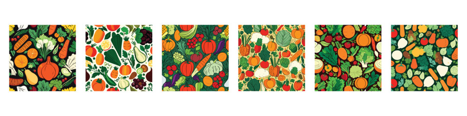 Vegetables seamless pattern or green vegetable seamless pattern design