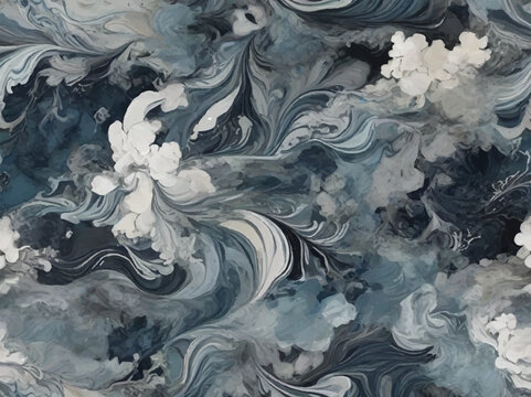 "Dynamic Ocean: Stormy Sea Inspired Texture for Seascape Elegance"