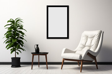 Minimalist Poster Frame Mockup created with Generative AI