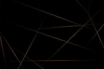 Abstract black with gold lines, triangles background modern design. Vector illustration EPS 10.