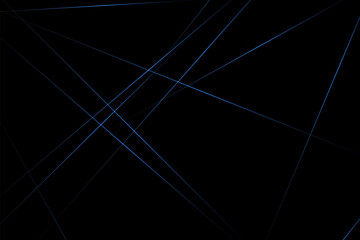 Abstract black with blue lines, triangles background modern design. Vector illustration EPS 10. - obrazy, fototapety, plakaty