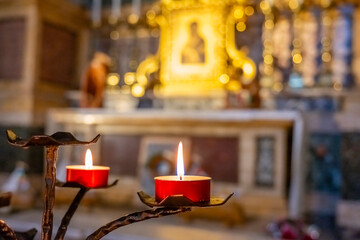Interior and exterior images of the Madonna di San Luca Basilica one of the symbols of the city of Bologna