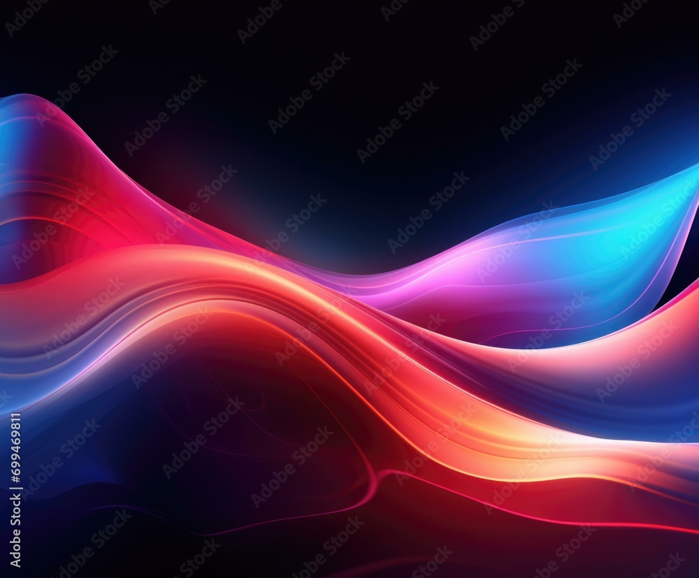 Poster abstract background with colorful waves. generative ai.