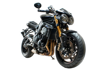 modern and sleek black motorcycle