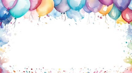 watercolor painting style vector of Birthday