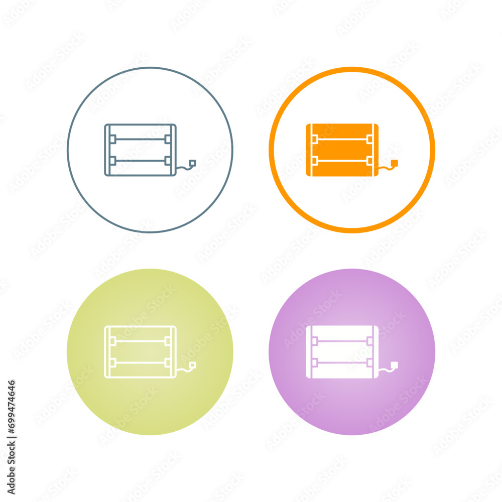 Wall mural electric heater vector icon