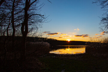 sunset over the Lake