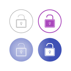 Open Lock Vector Icon Vector Icon