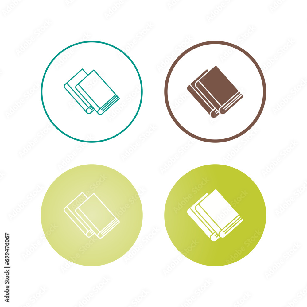 Wall mural books vector icon