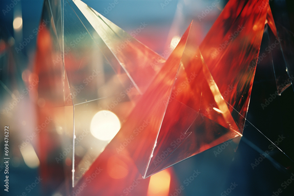 Poster a prism-like abstraction representing the multifaceted nature of human identity.