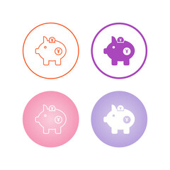 Obraz premium Piggy Bank Vector Icon
