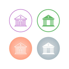 Bank Building Vector Icon