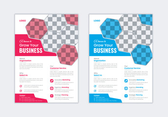 
Business Flyer template layout design.
Corporate creative colorful business flyer
poster flyer pamphlet brochure cover design layout space for photo background, vector template design A4 size.