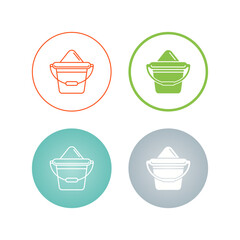 Sand Bucket Vector Icon