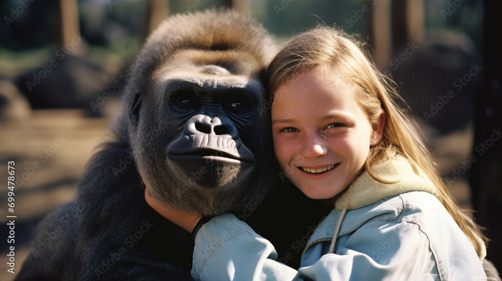 Poster Special needs individuals enjoying a personalized zoo animal encounter, fostering a connection with wildlife in a controlled and accessible environment.