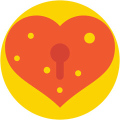 Heart Lock Vector Icon