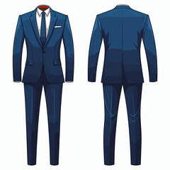 set of suit illustration vector on a white background
