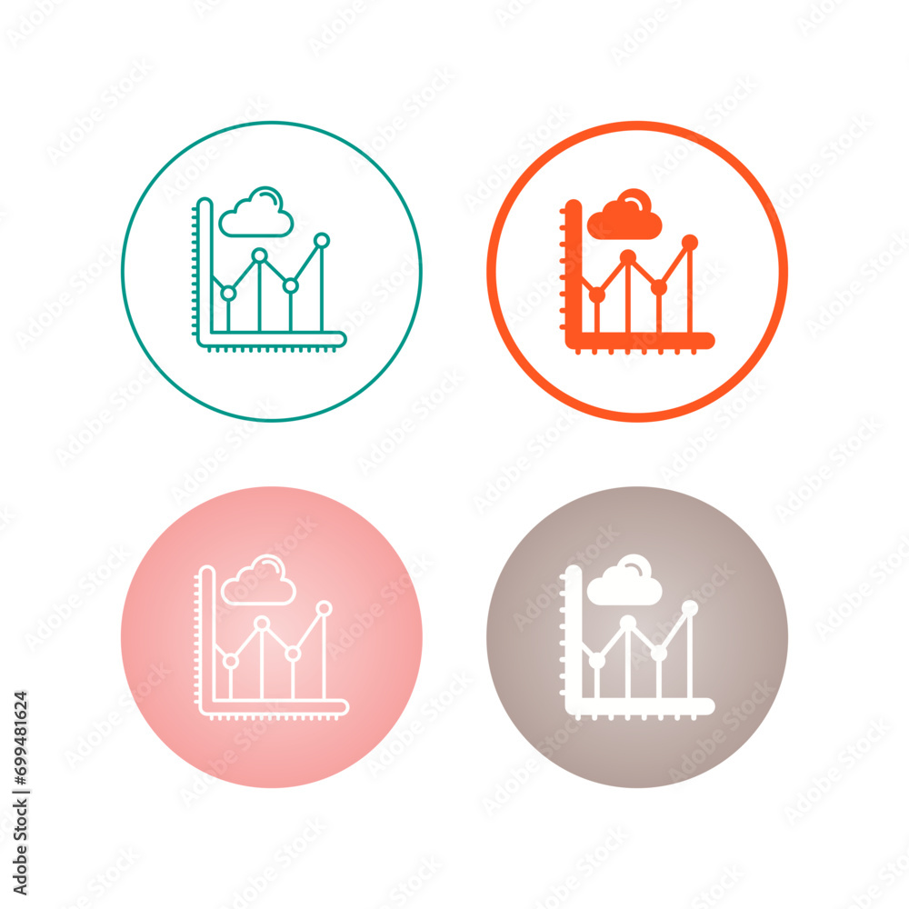 Sticker forecast vector icon