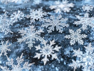 Snowflake Snowflakes Snow Macro Close-up Winter Background Wallpaper Image