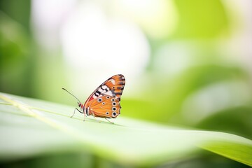 Fototapeta na wymiar butterfly resting on leaf