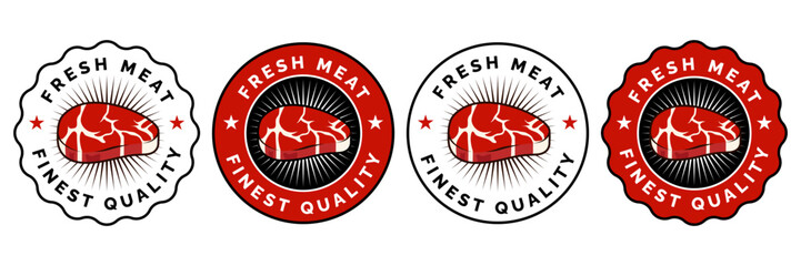 Steak House or Meat Store Labels, Badge, Emblems, Logo Templates. Signs Set. Isolated.