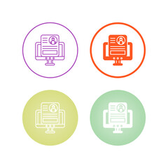 Online Resume Vector Icon