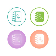 Contact Book Vector Icon