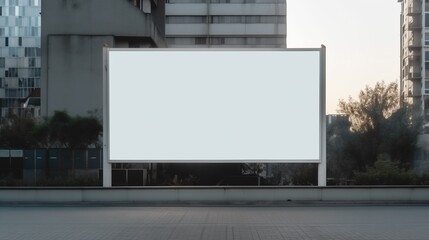 Fototapeta premium Blank City Billboard for Prime Advertising