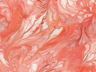 Lively Coral Patterns: Tropical Sunset Marble in Vibrant Splendor