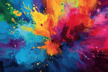 Fototapeta premium Splash of colorful Holi powder. Holi festival of colors concept.