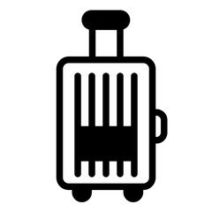 Luggage Glyph Icon Design Vector