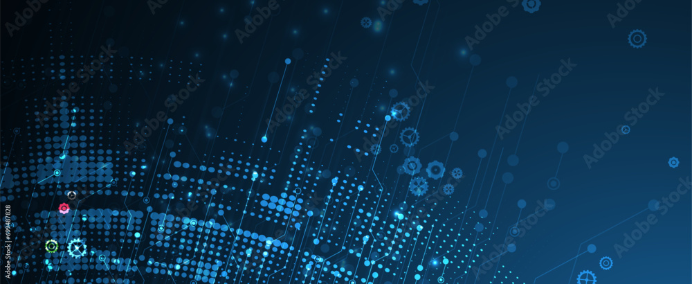 Leinwandbilder abstract vector background. futuristic technology style. elegant background for business tech presen