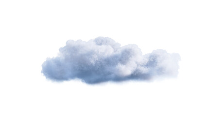 White clouds isolate on black background. 3d illustration