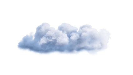 White clouds isolate on black background. 3d illustration