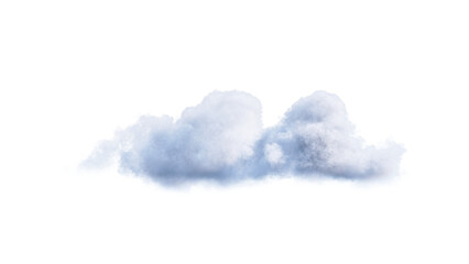 White clouds isolate on black background. 3d illustration
