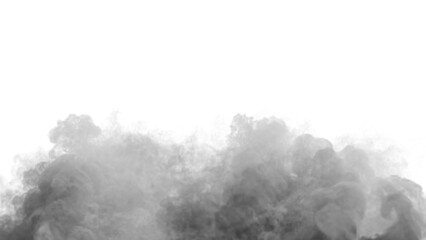 Realistic dry ice smoke clouds fog overlay perfect for compositing into your shots. Simply drop it in and change its blending mode to screen or add. 3d Illustration. - obrazy, fototapety, plakaty