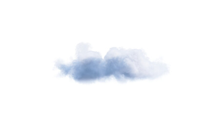 White clouds isolate on black background. 3d illustration